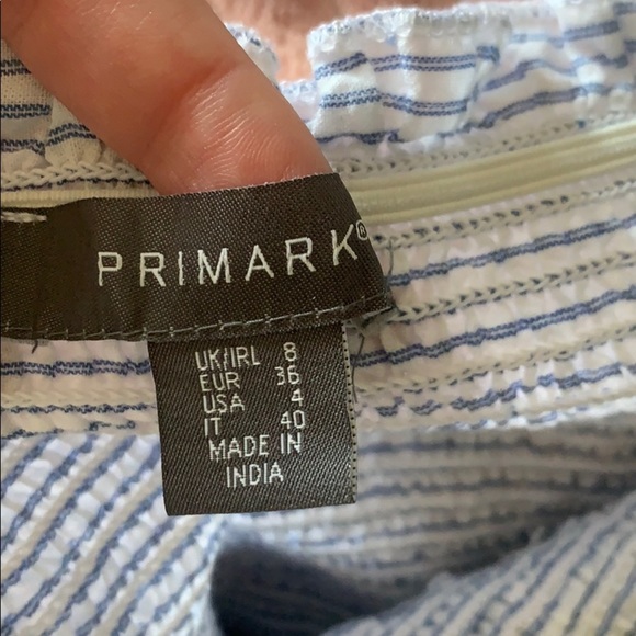 Primark Blue Off the Shoulder Fit & Flare Top size 4 - Picture 3 of 4